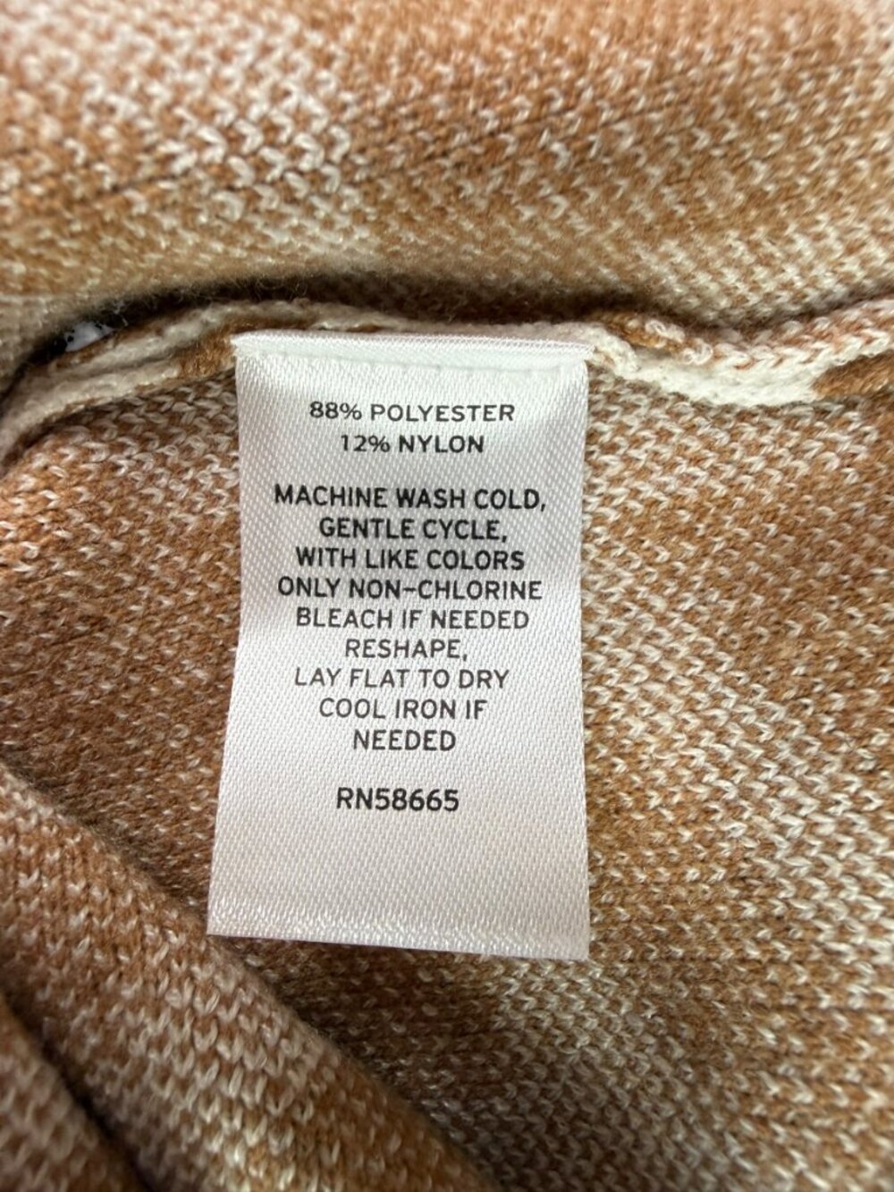 Nordstrom New NWT Sweater White Brown Tessellation Pattern. Size Women's M. - Picture 5 of 11